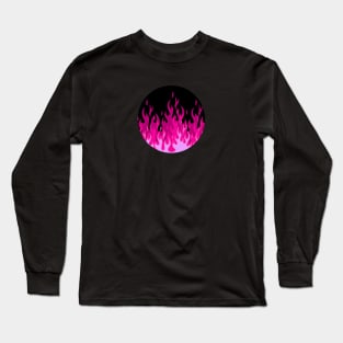 Pink Flames Long Sleeve T-Shirt